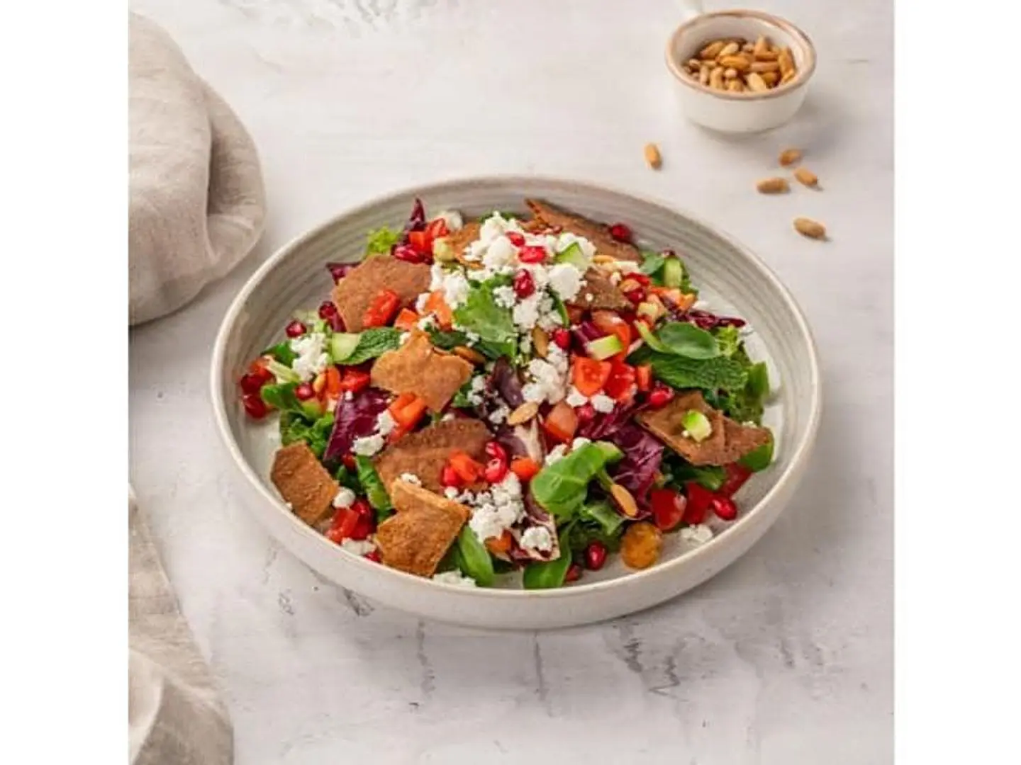Feta & Zhoug Fattoush