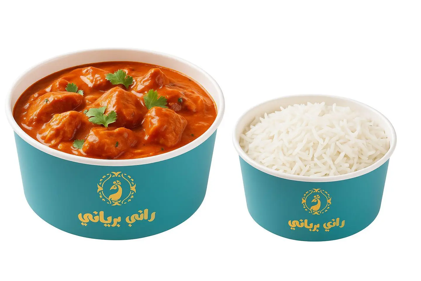 Butter Chicken Served With Rice