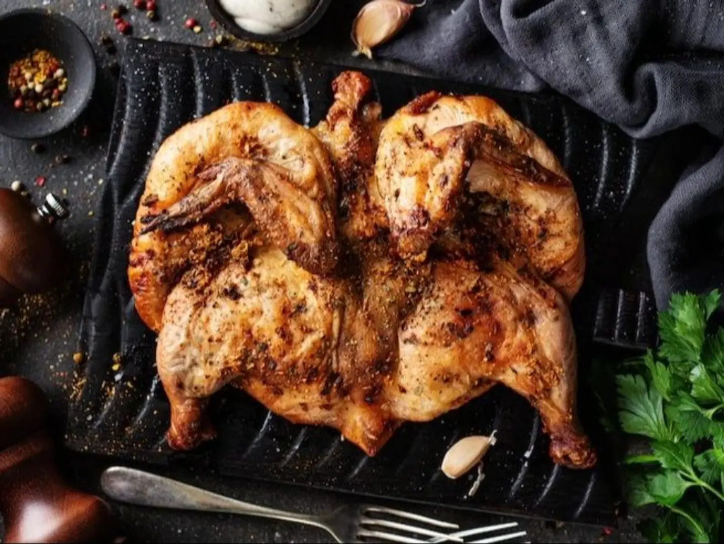 Charcoal Grilled Bone In Chicken With Rice