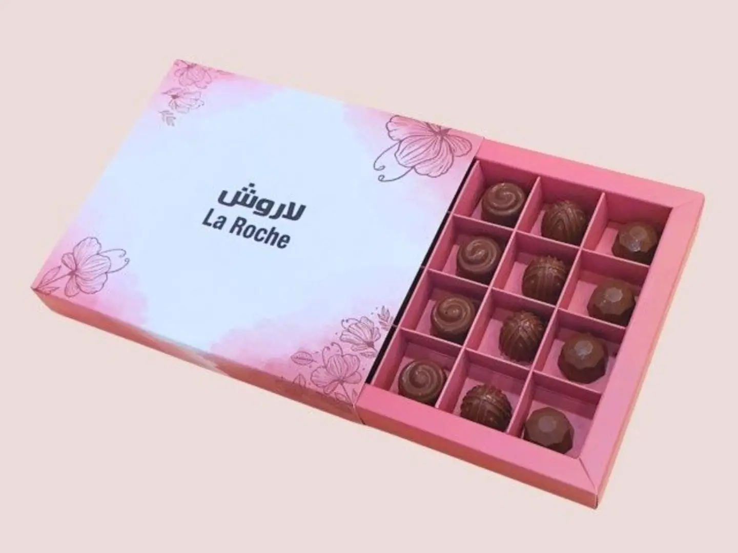 علبة شوكولاتة (وردي)
