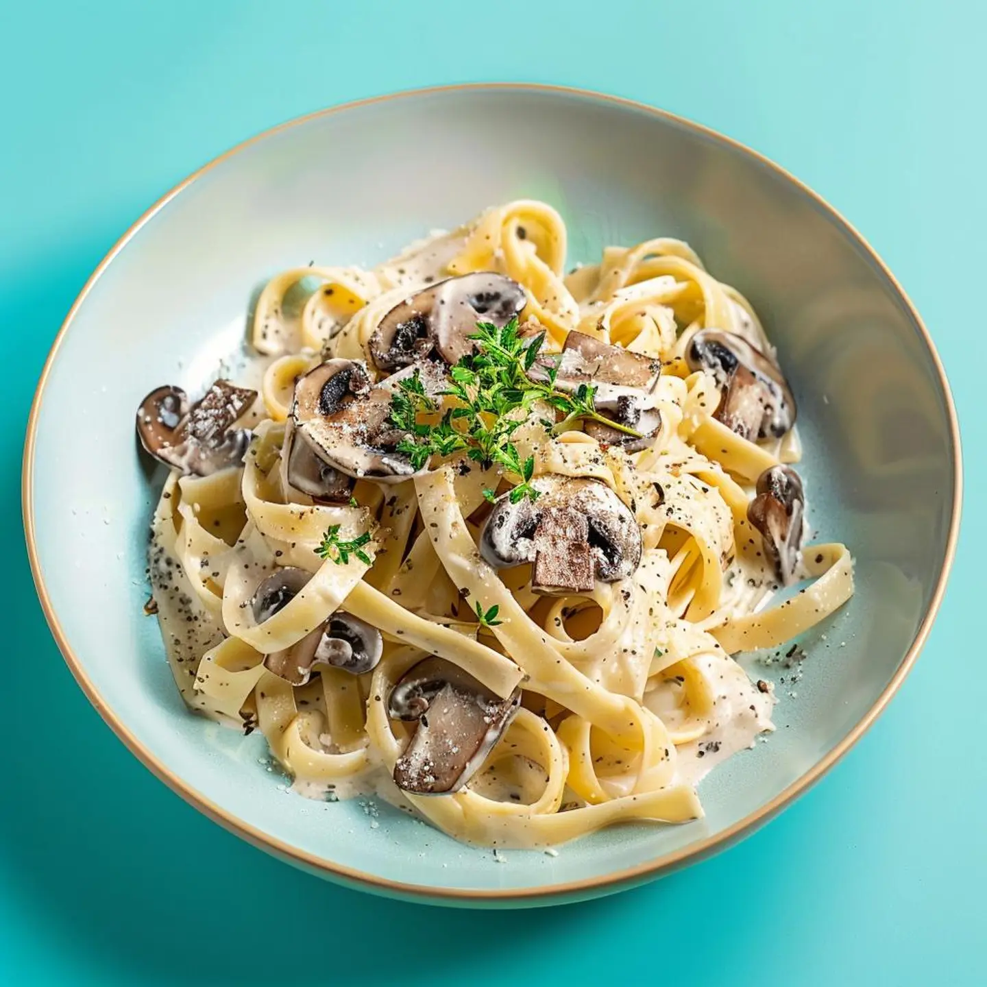 فيتوتشيني بالدجاج والفطر