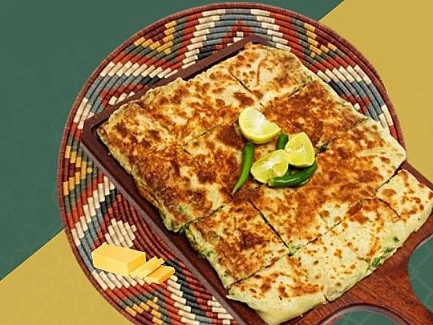 Cheddar Cheese And Meat Mutabbak