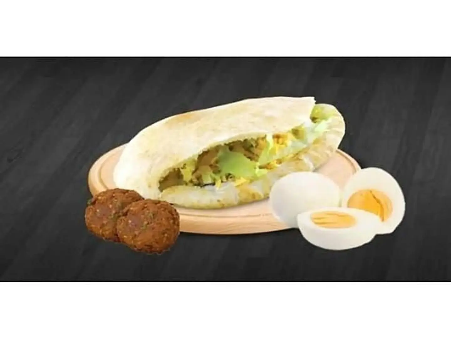 Mixed Falafel Sandwich With Egg