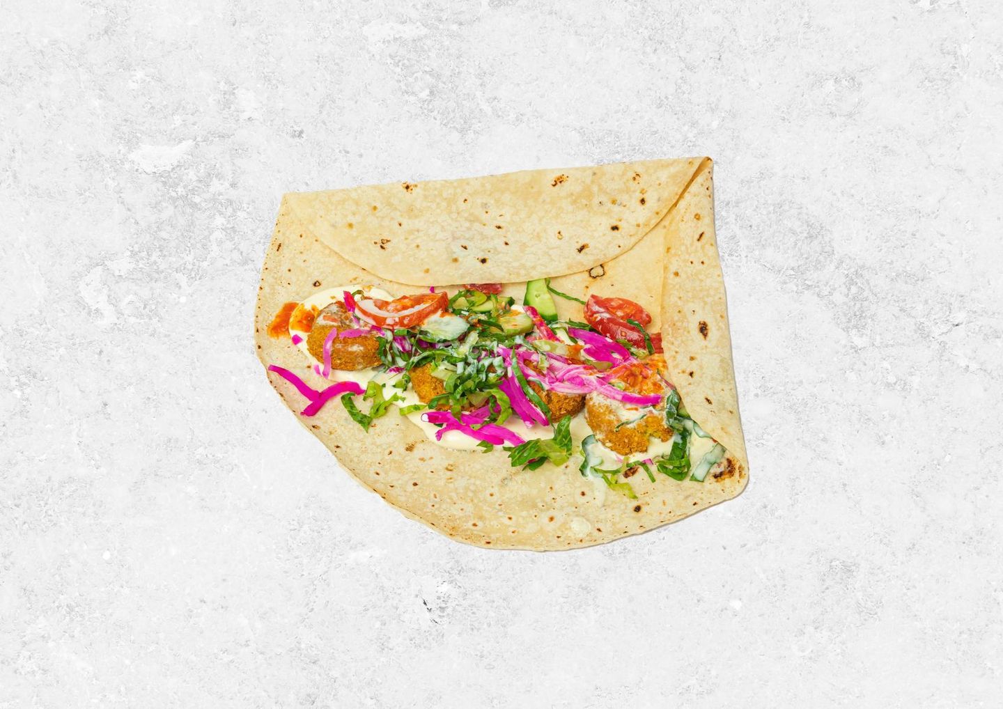 Tortilla Falafel Sandwich - Tortilla Sandwich