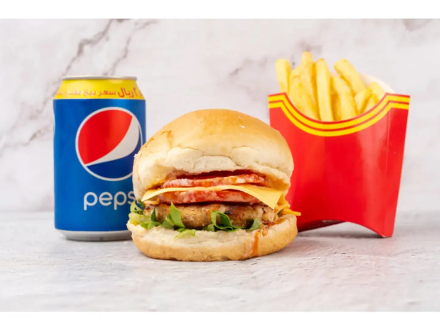 Double Chicken Burger Meal - Spicy