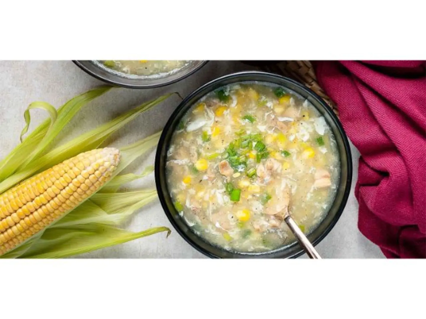 شوربة الذرة الحلوة بالخضار