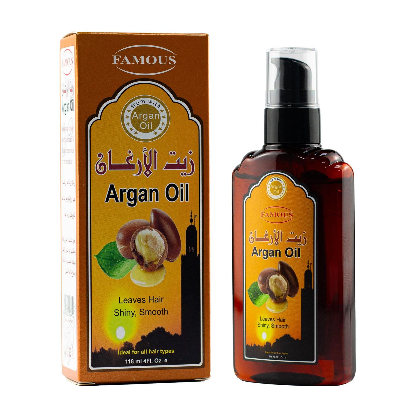 Famous Argan Oil For Nourishing And Softening Hair 118ml