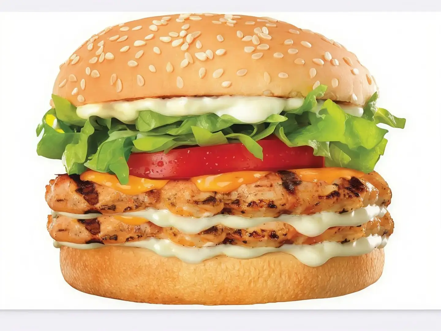 Double Grilled Chicken Burger