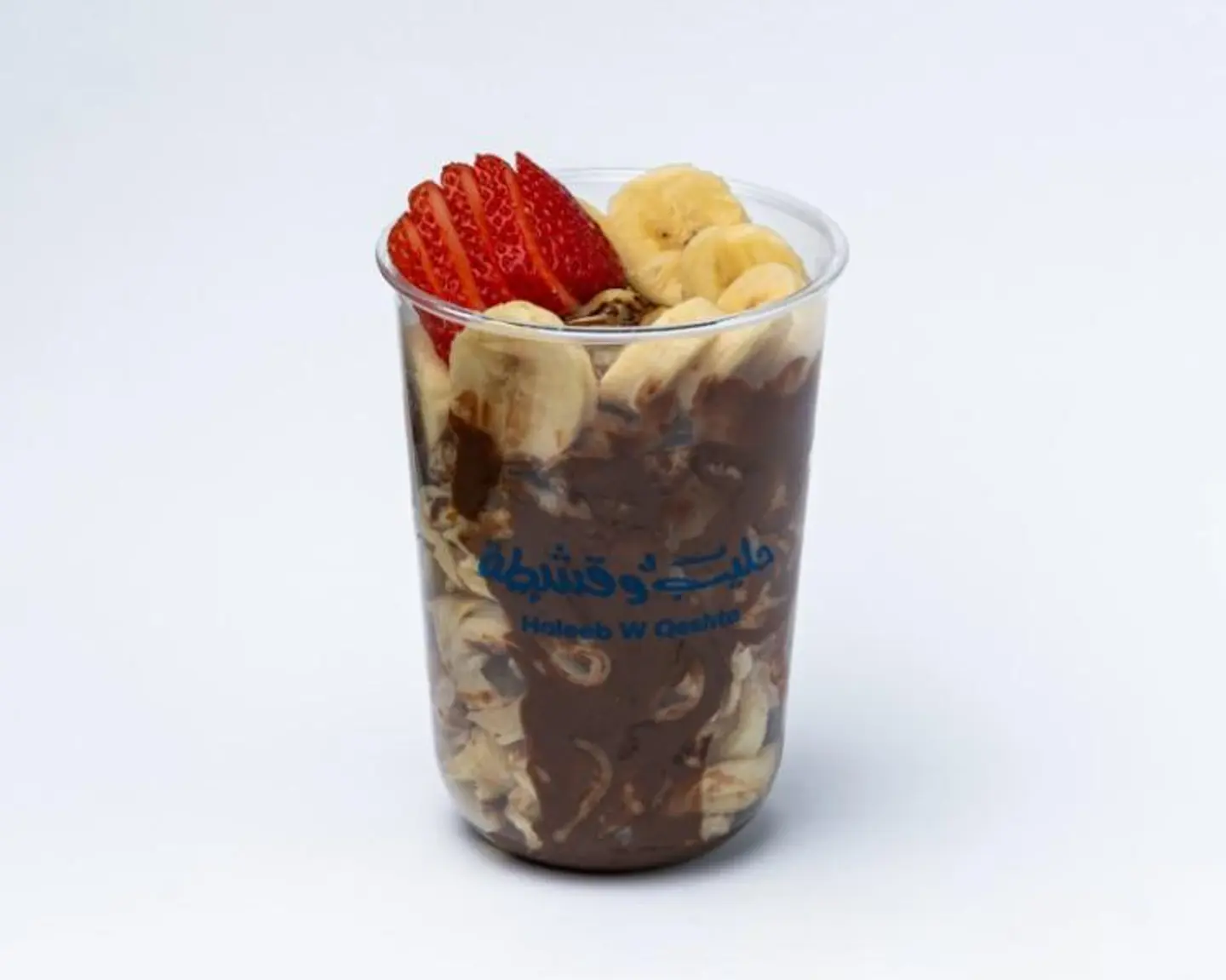 Chocolate, Banana, And Strawberry Crepe Cup