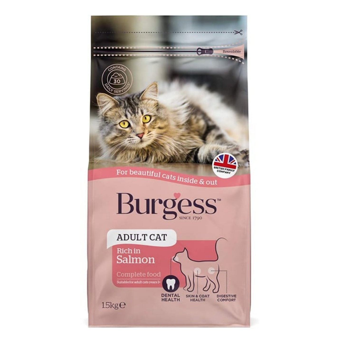 Burgess Adult Cat Scottish Salmon 1.5kg