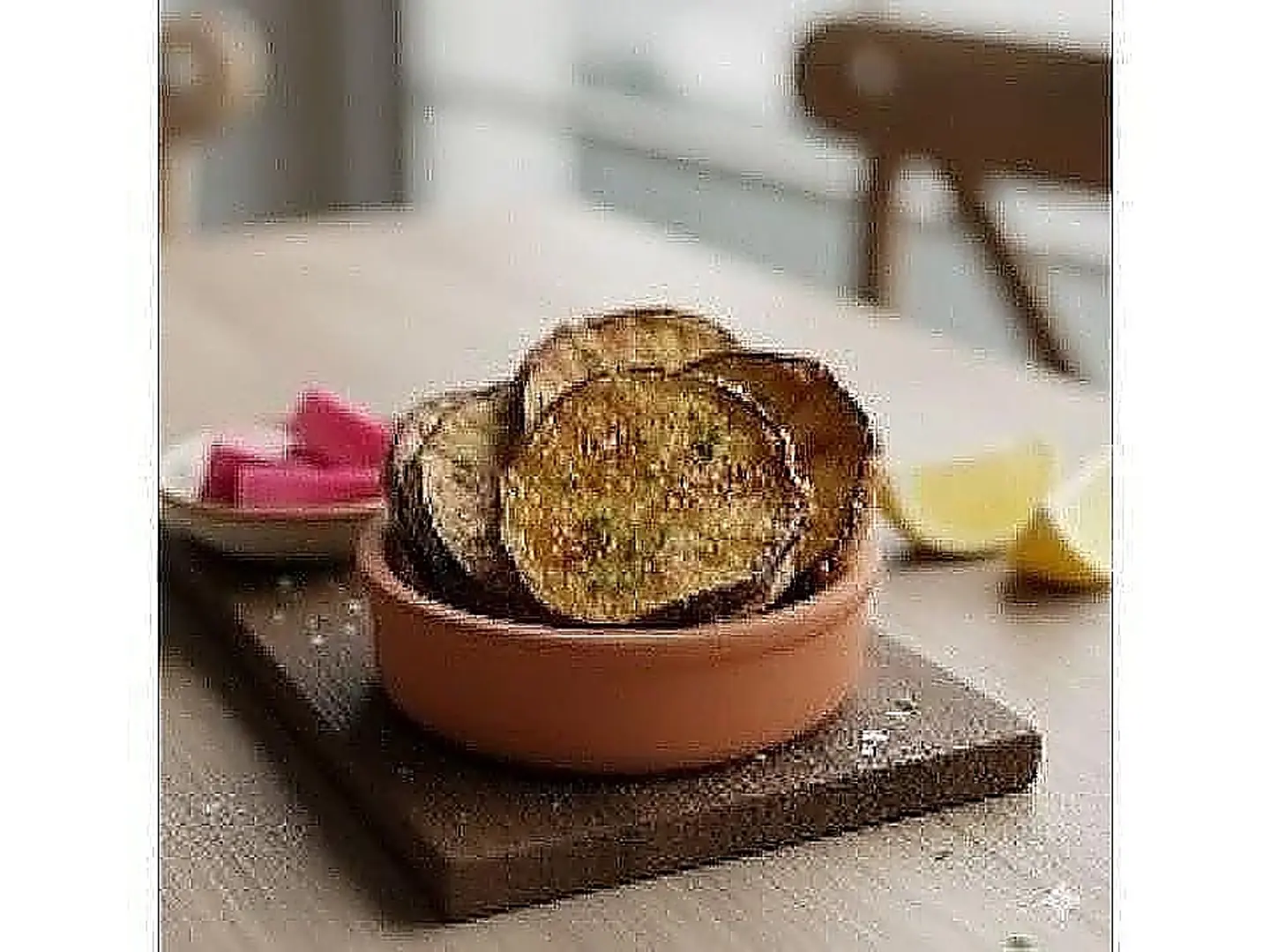 صحن باذنجان مقلي صغير