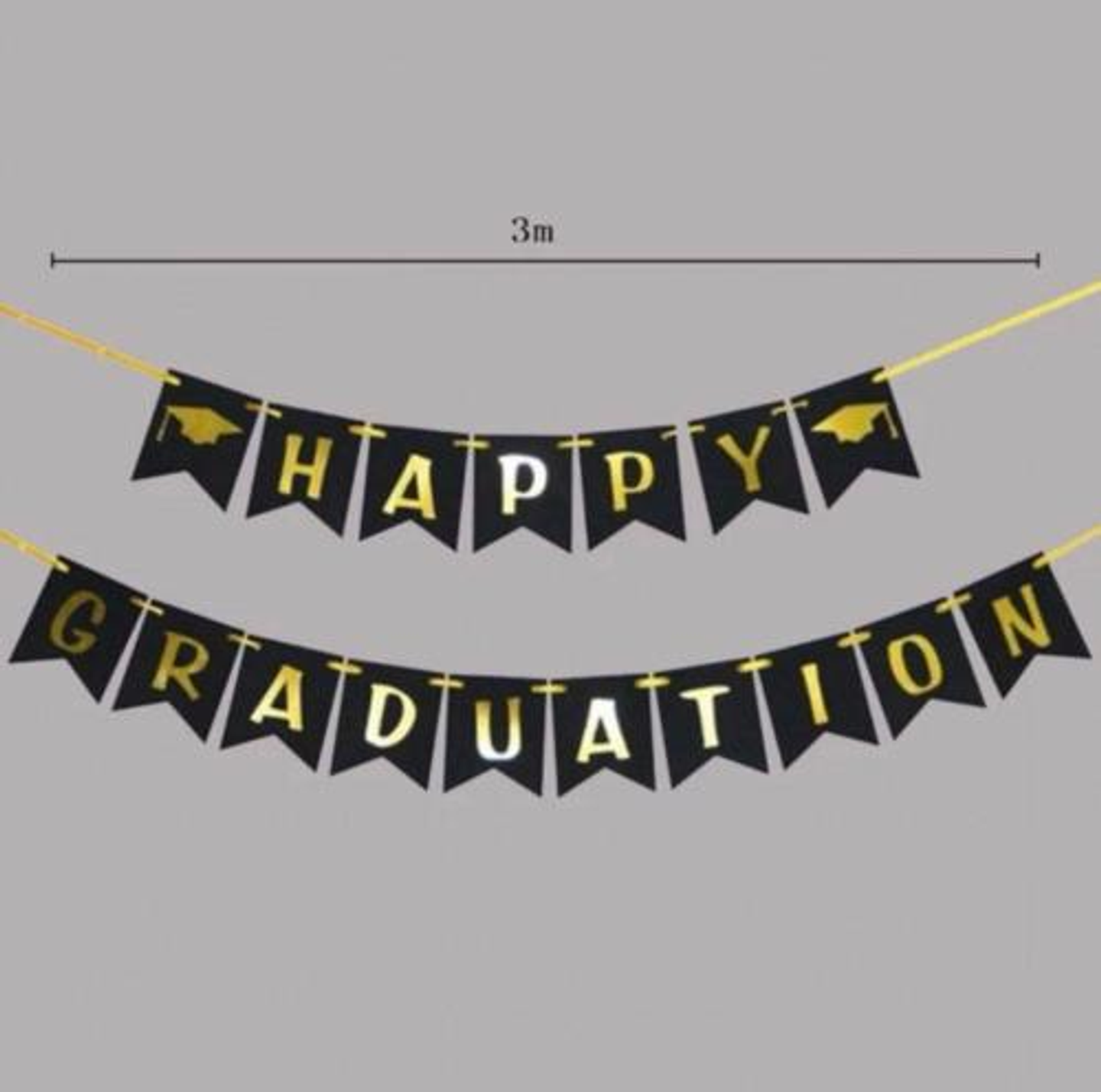 قصاصات عبارة تخرج بحبل مقاس ثلاثة متر