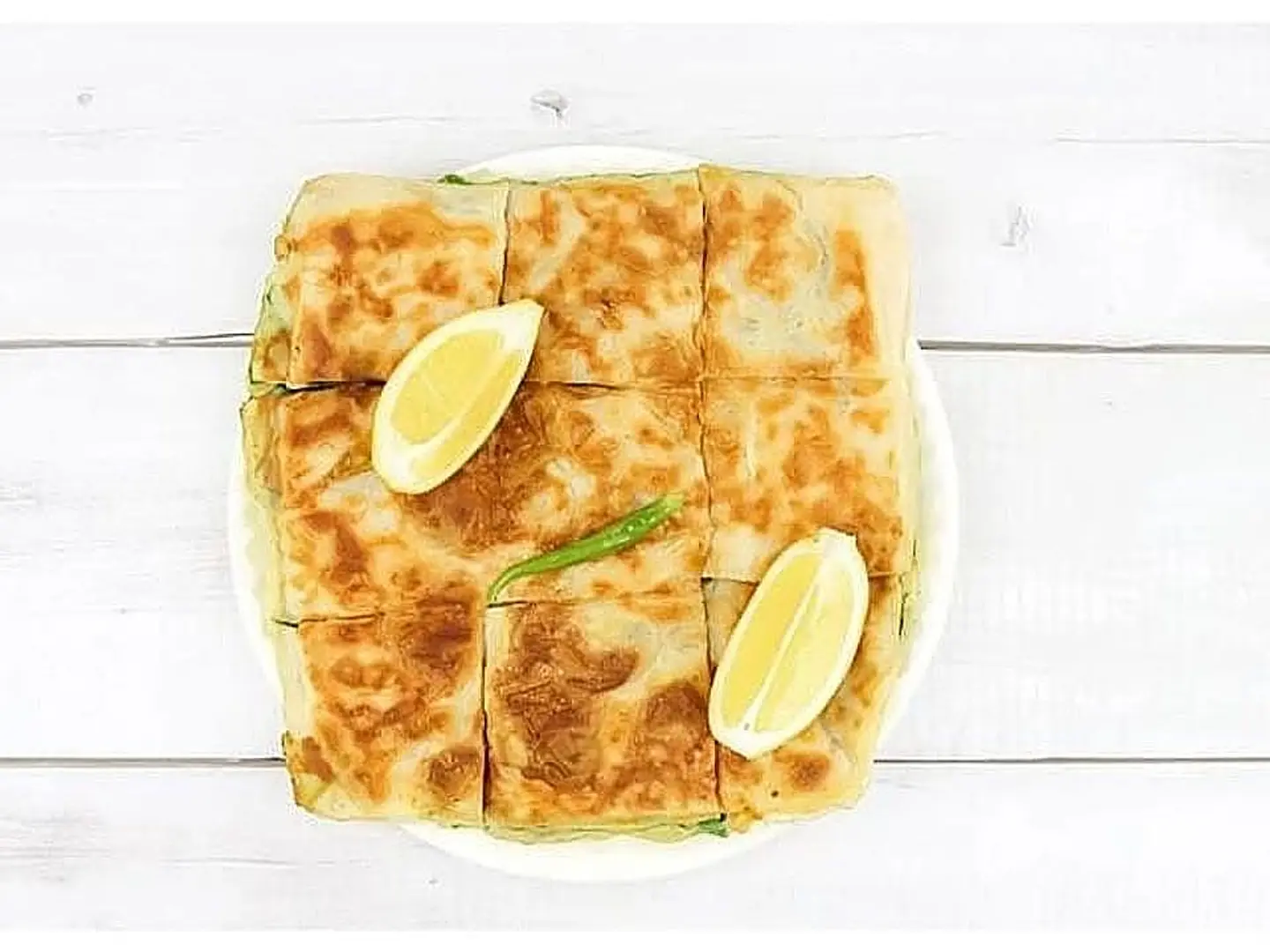 Vegetable Mutabbak With Two Cheeses