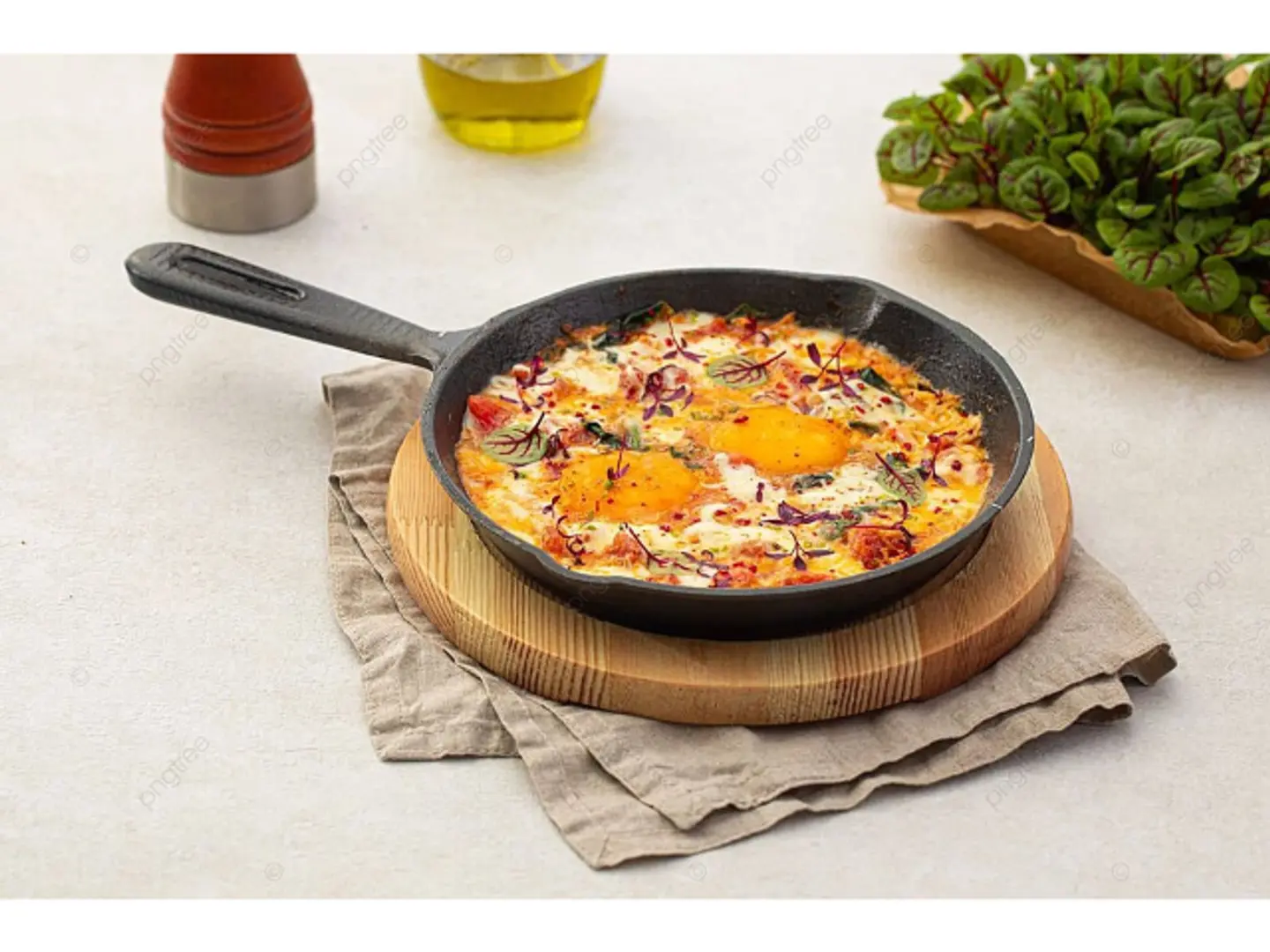 Shakshuka With Cheddar Cheese