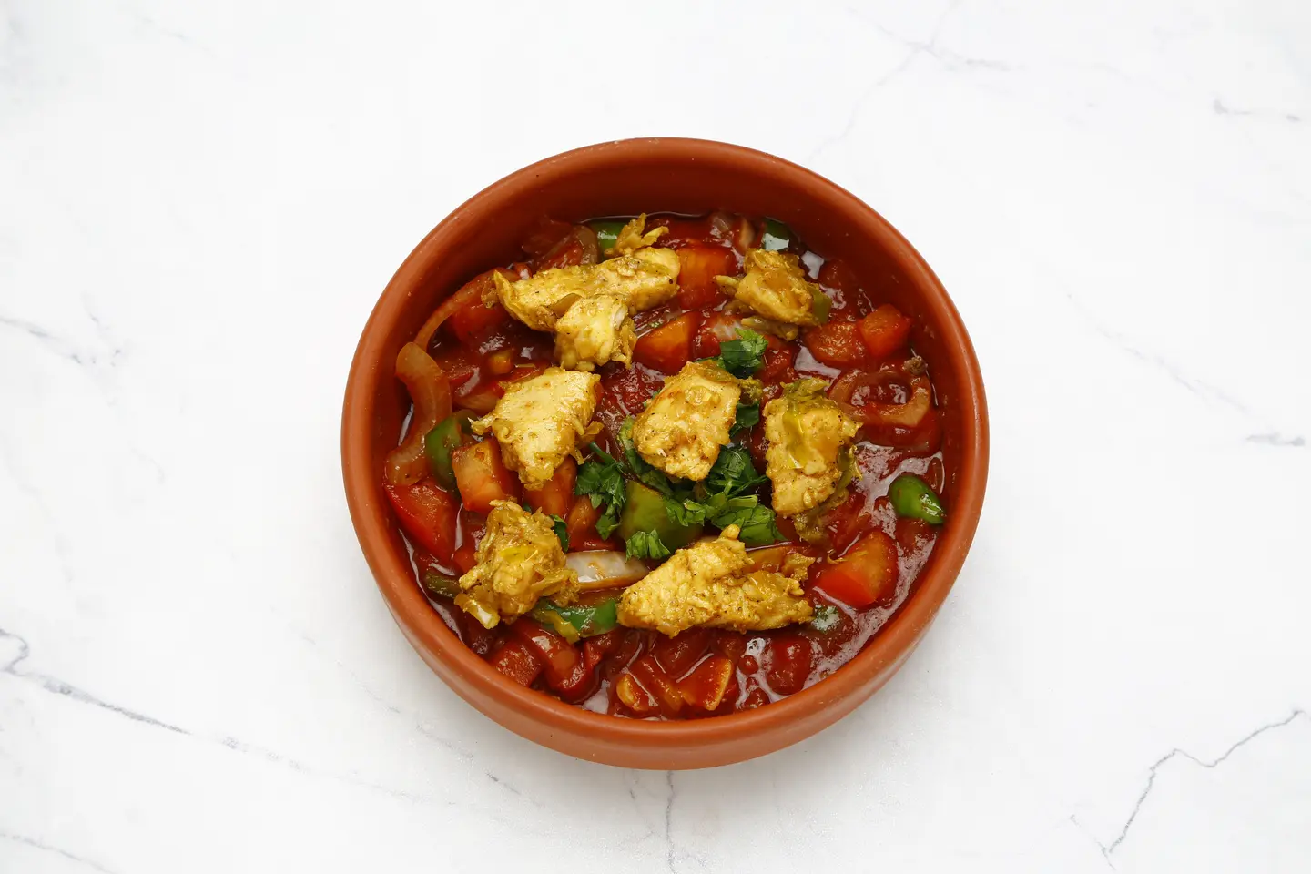 قلاية بندورة بالدجاج