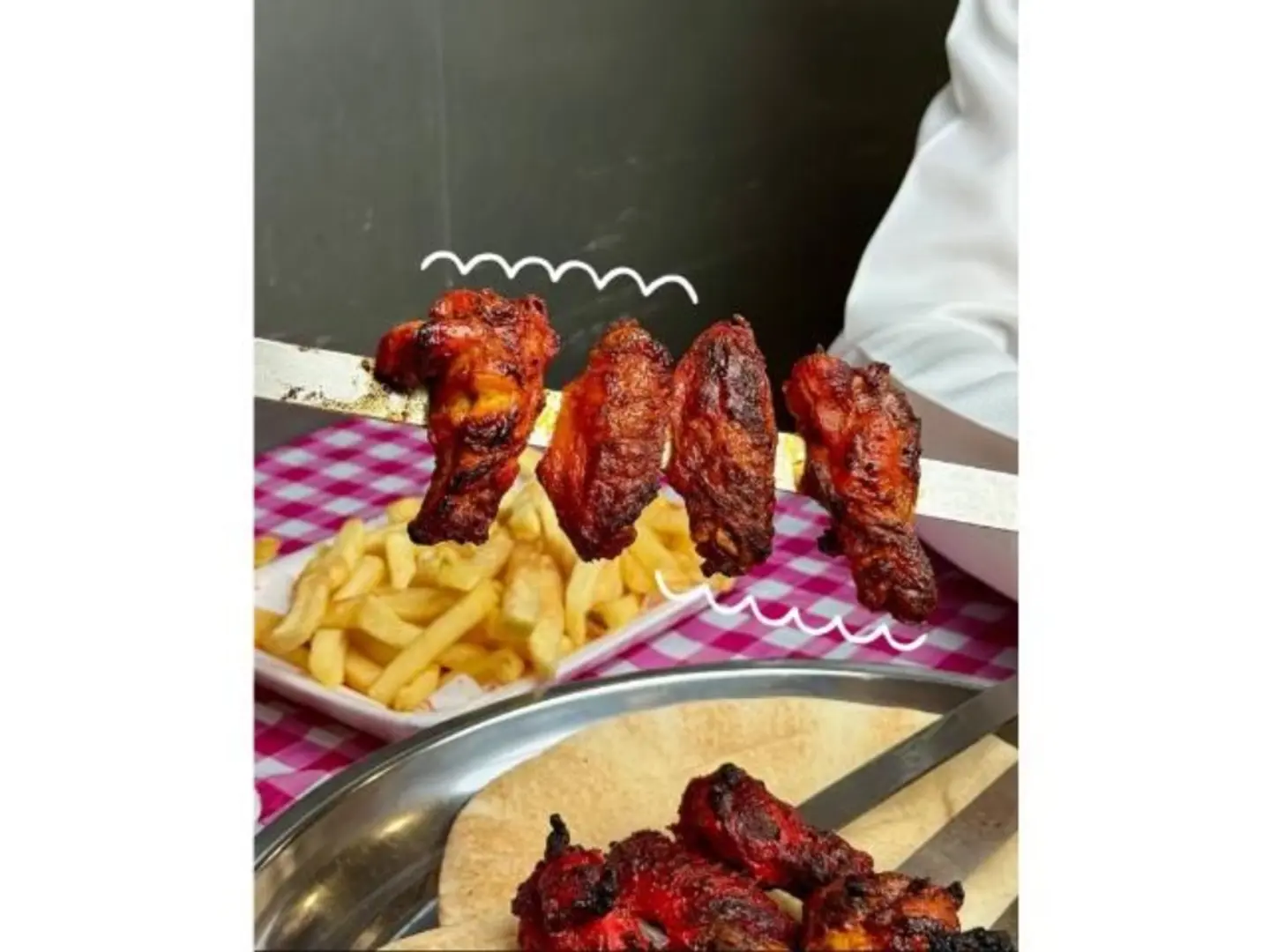 Chicken Wings Platter 3 Skewers