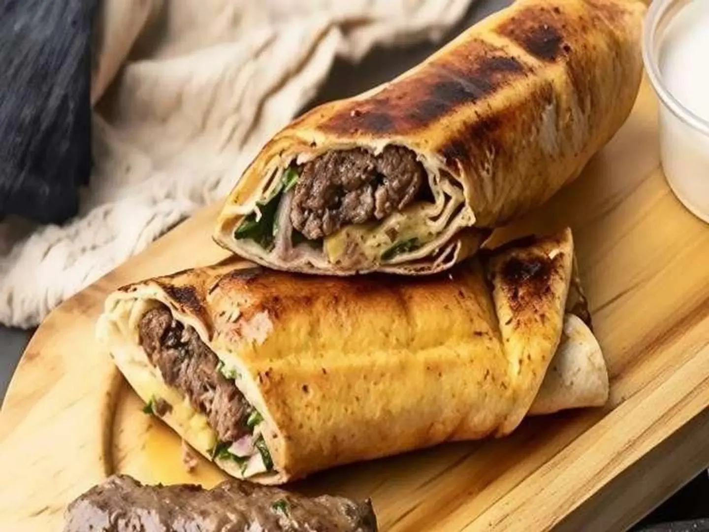 ساندوتش كباب لحم ابو الكباب