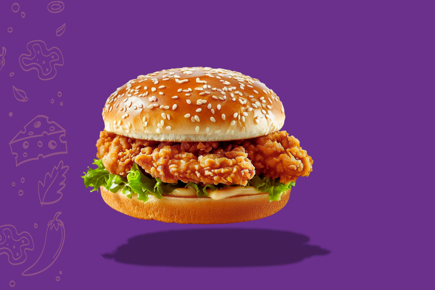 برجر دجاج بافلو الحراق