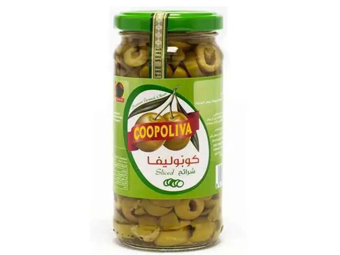 Coopoliva Green Olives. Sliced 114 Gr
