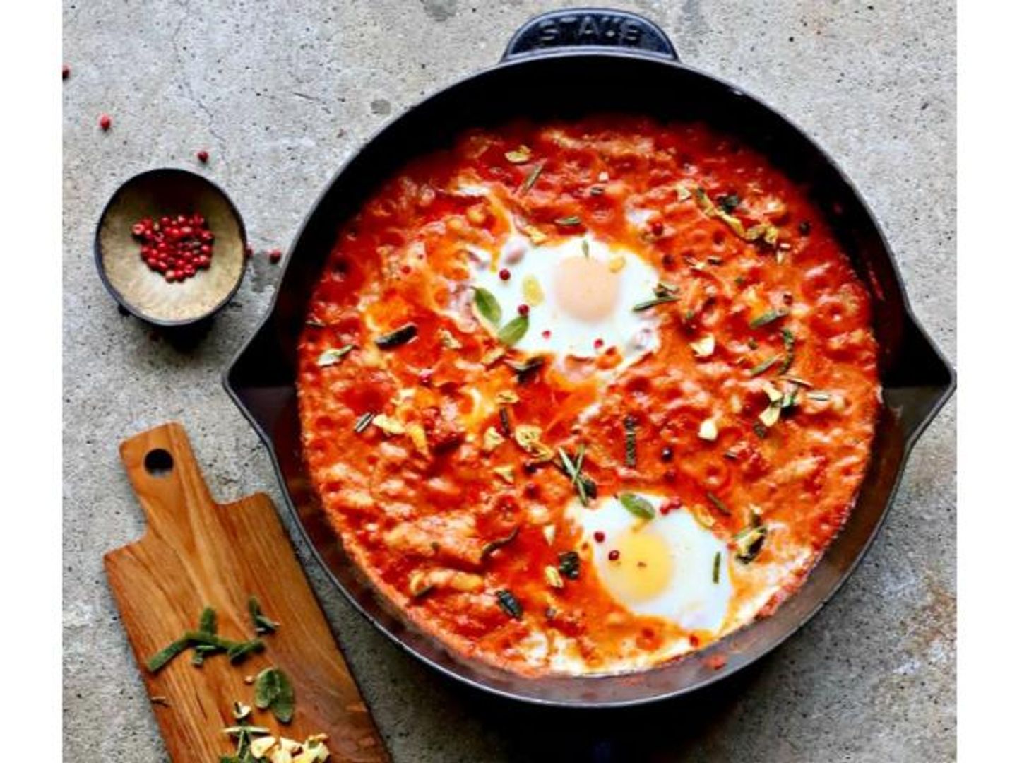 Beans With Eggs Dish