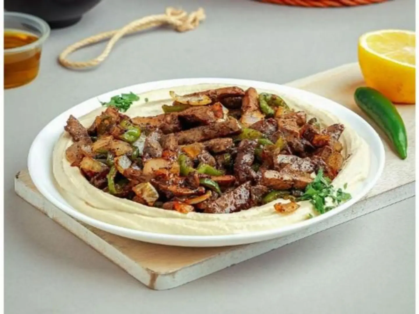 حمص بالكبدة
