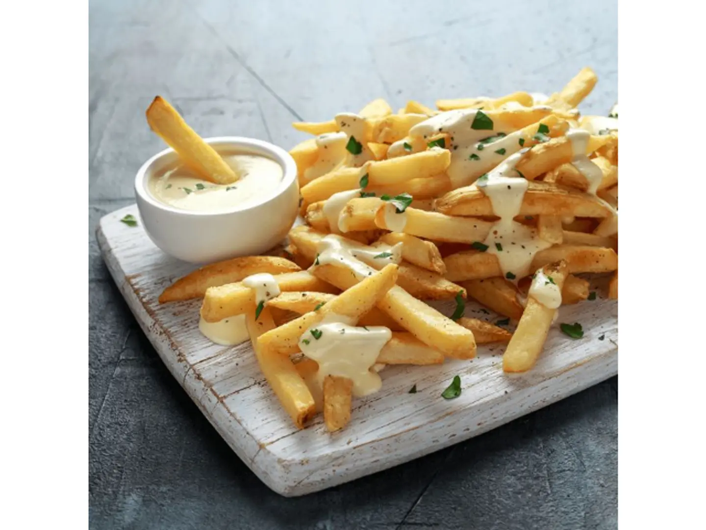 بطاطا مقلية بالجبنة