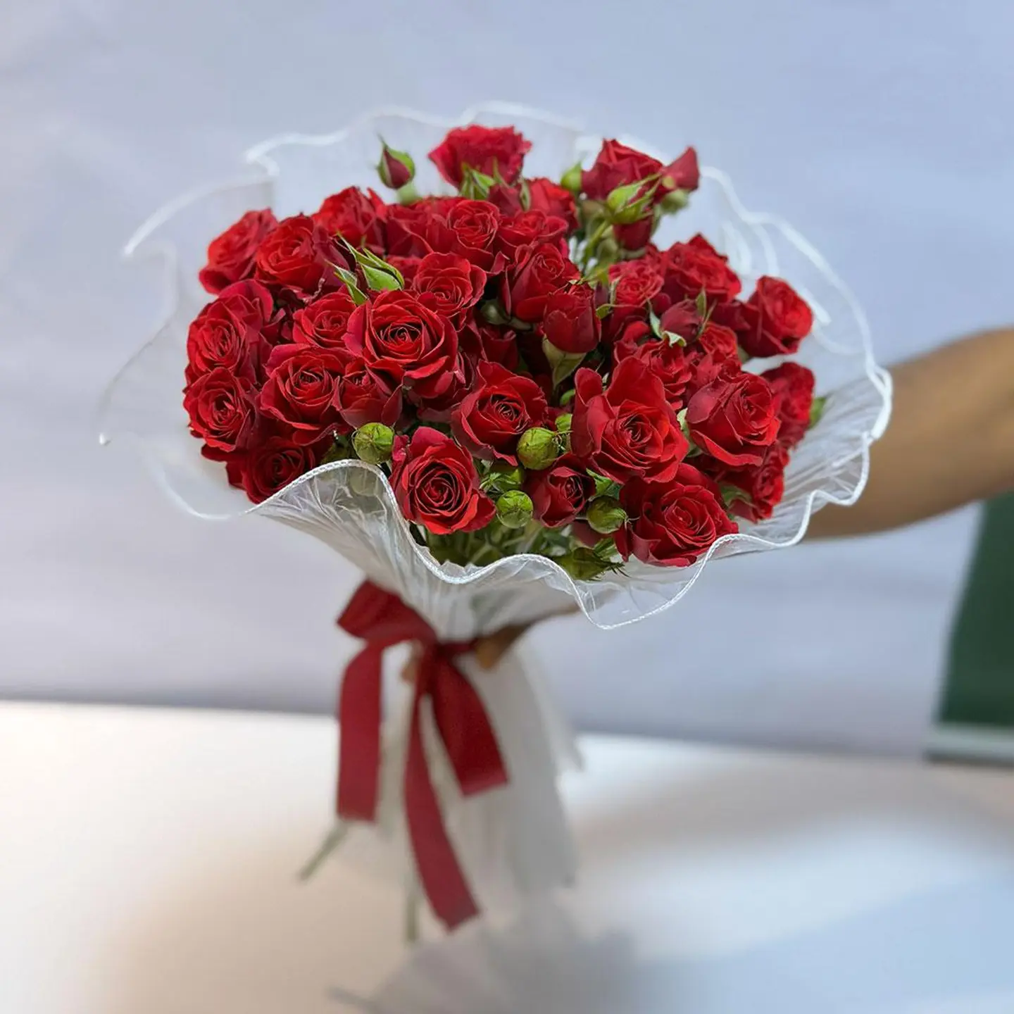 Baby Rose Bouquet, Natural Royal Red, 225