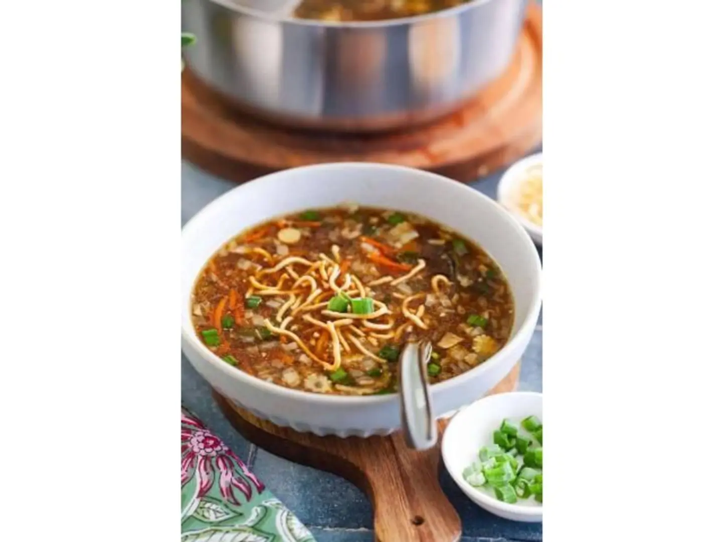 شوربة مانشو بالخضار بالدجاج