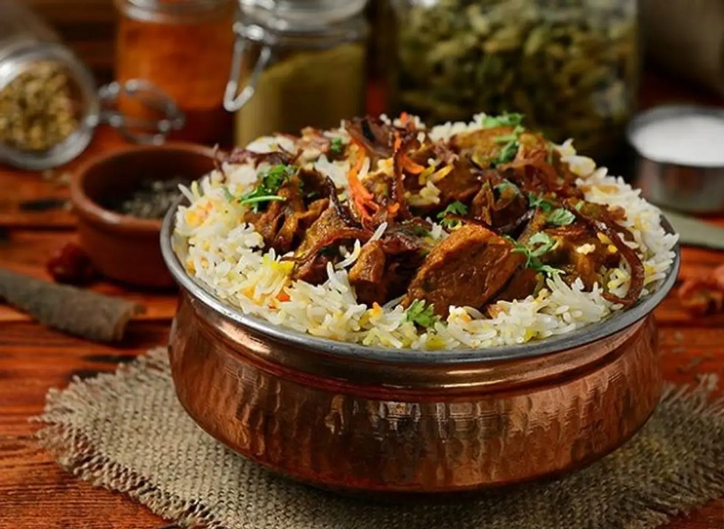 برياني لحم مدخن