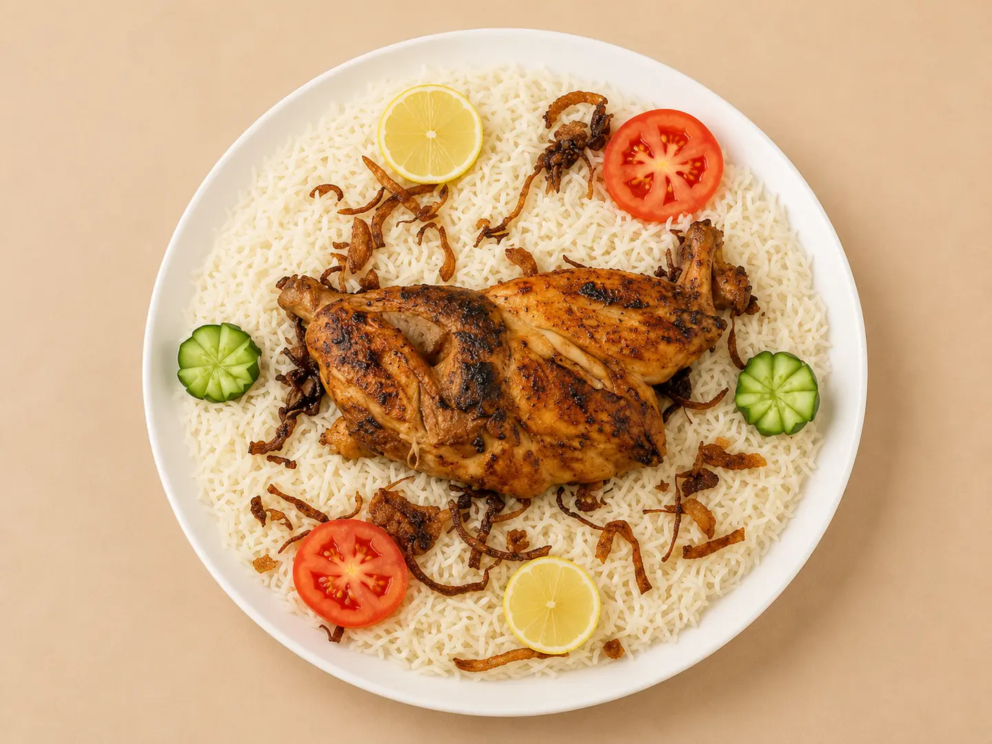 نص حبة دجاج مظبي