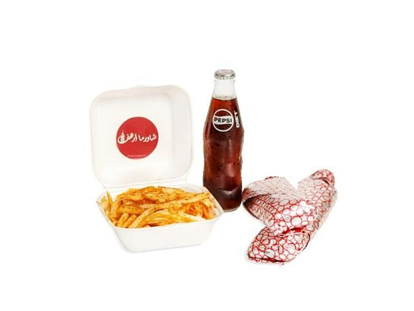 صحن عربي صاروخ دجاج اثنين مع بيبسي