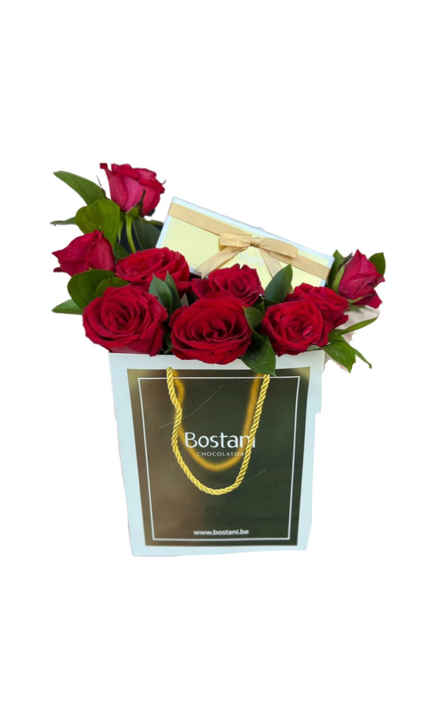 Boustany Chocolate Arrangement With Red Rose