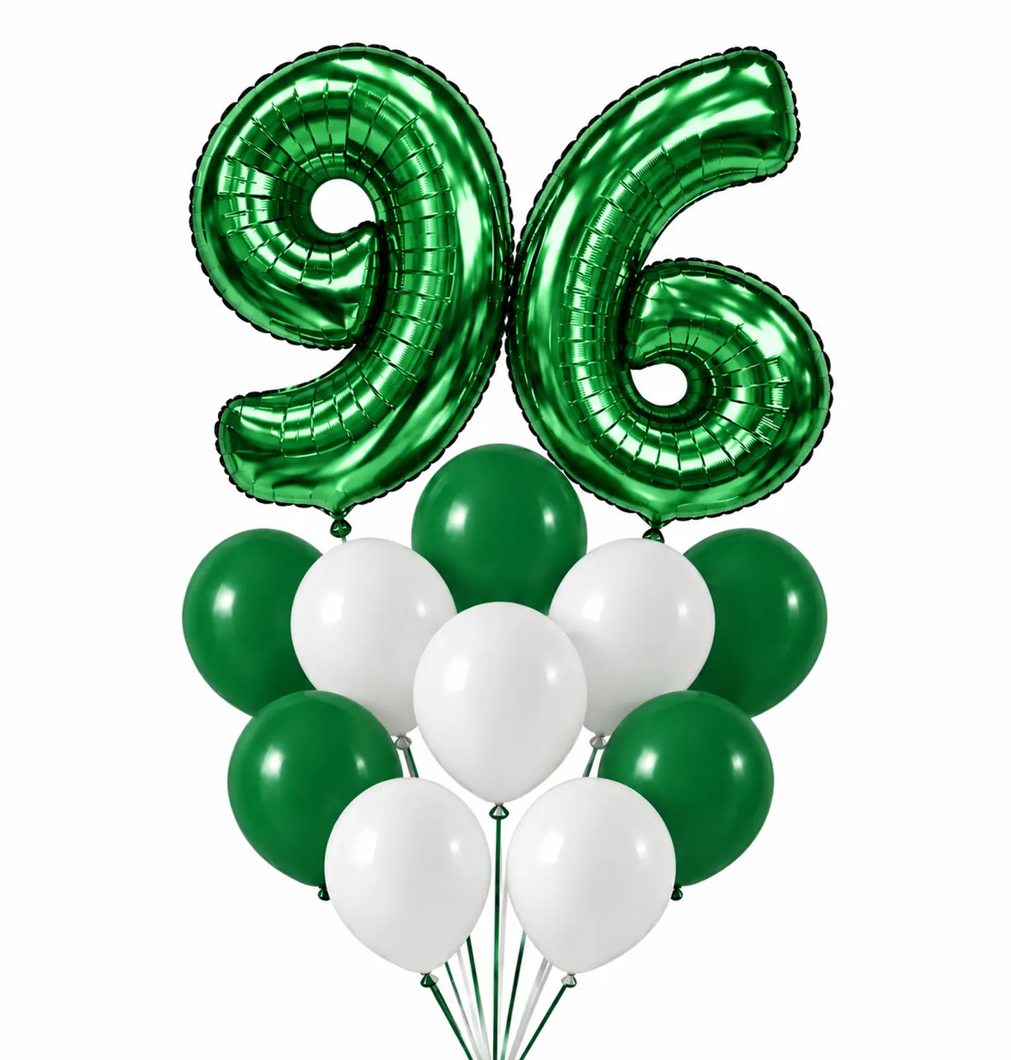Helium Balloon 96 Green With National Themed Balloons