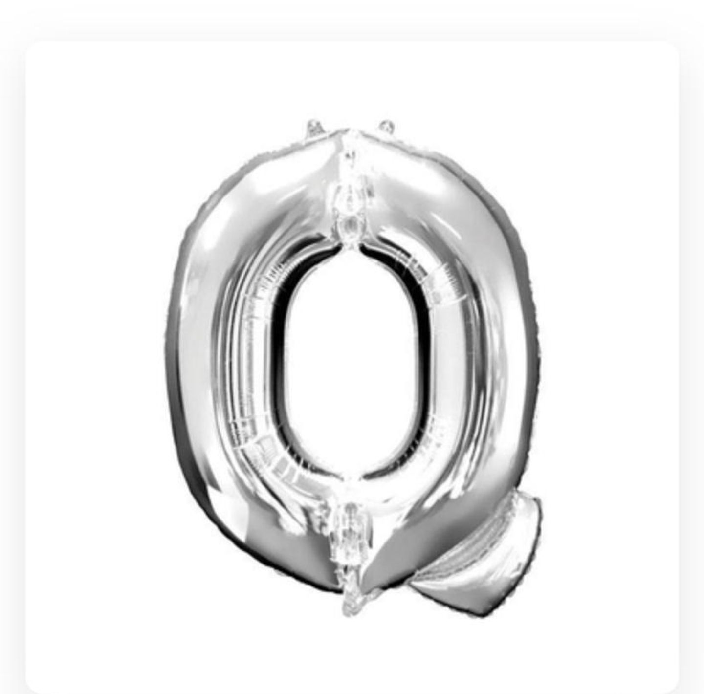 Letter Q Silver Balloon
