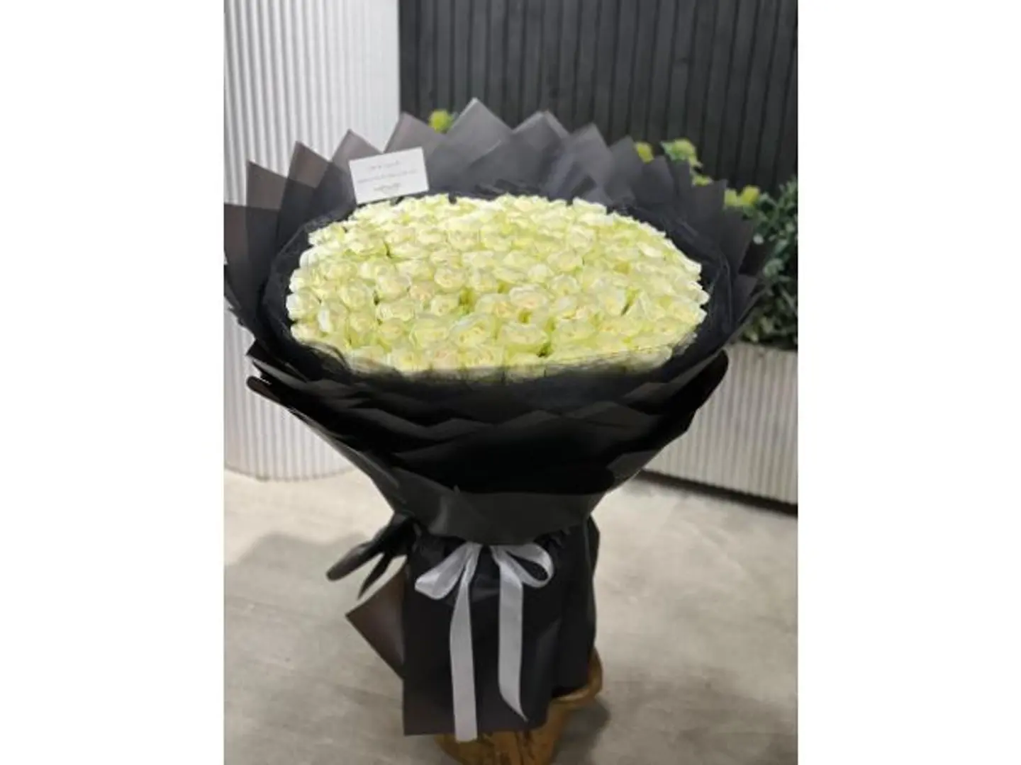 A Large Bouquet Of White Roses