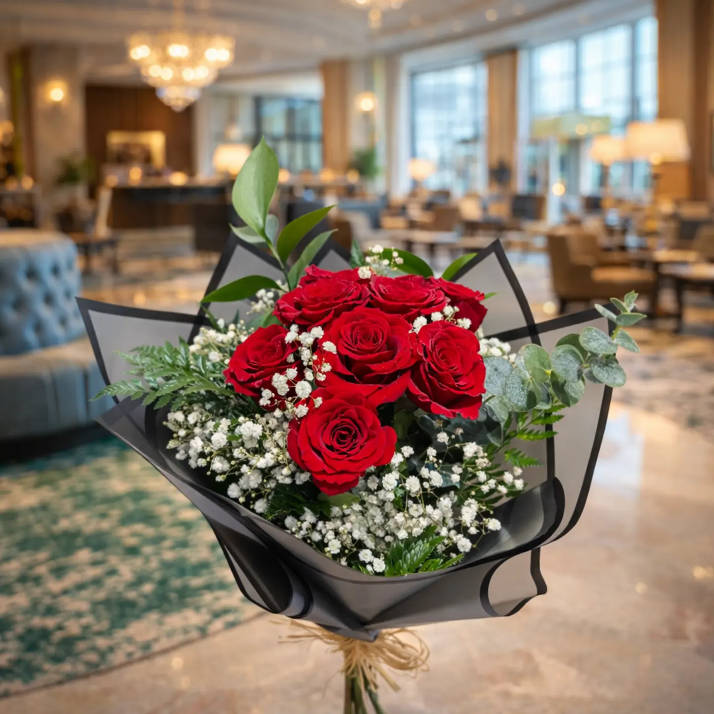 بوكيه ورد أحمر 8