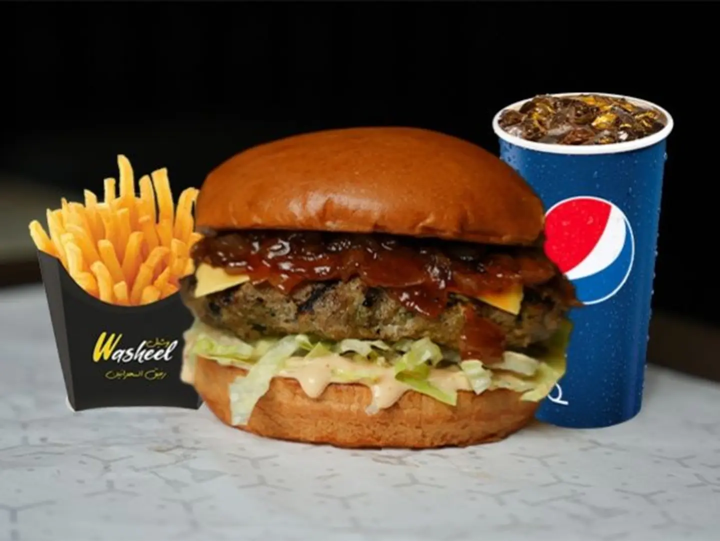 Burger Bbq Beef Meal