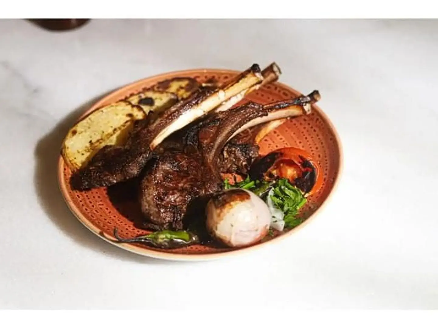 Charcoal Grilled Lamb Ribs
