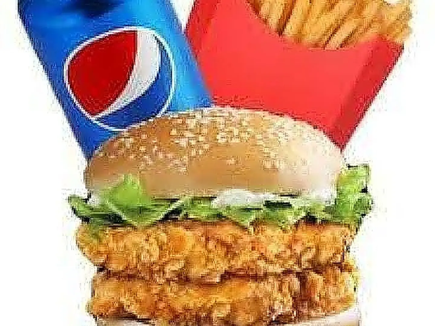 وجبة برجر دجاج زنجر دبل الدجاج