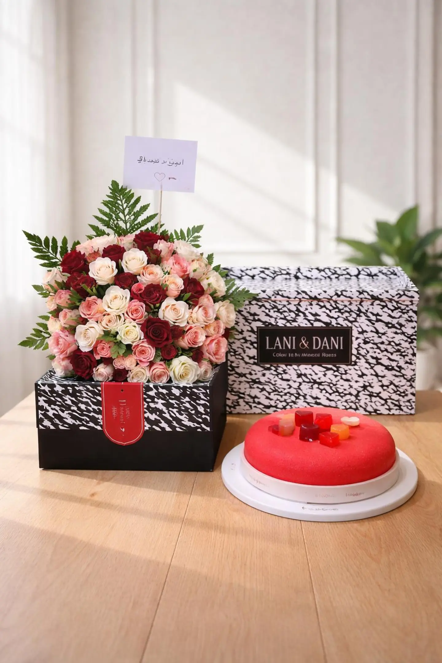 A Bouquet Of Roses And A Cake For Me And Dani 2