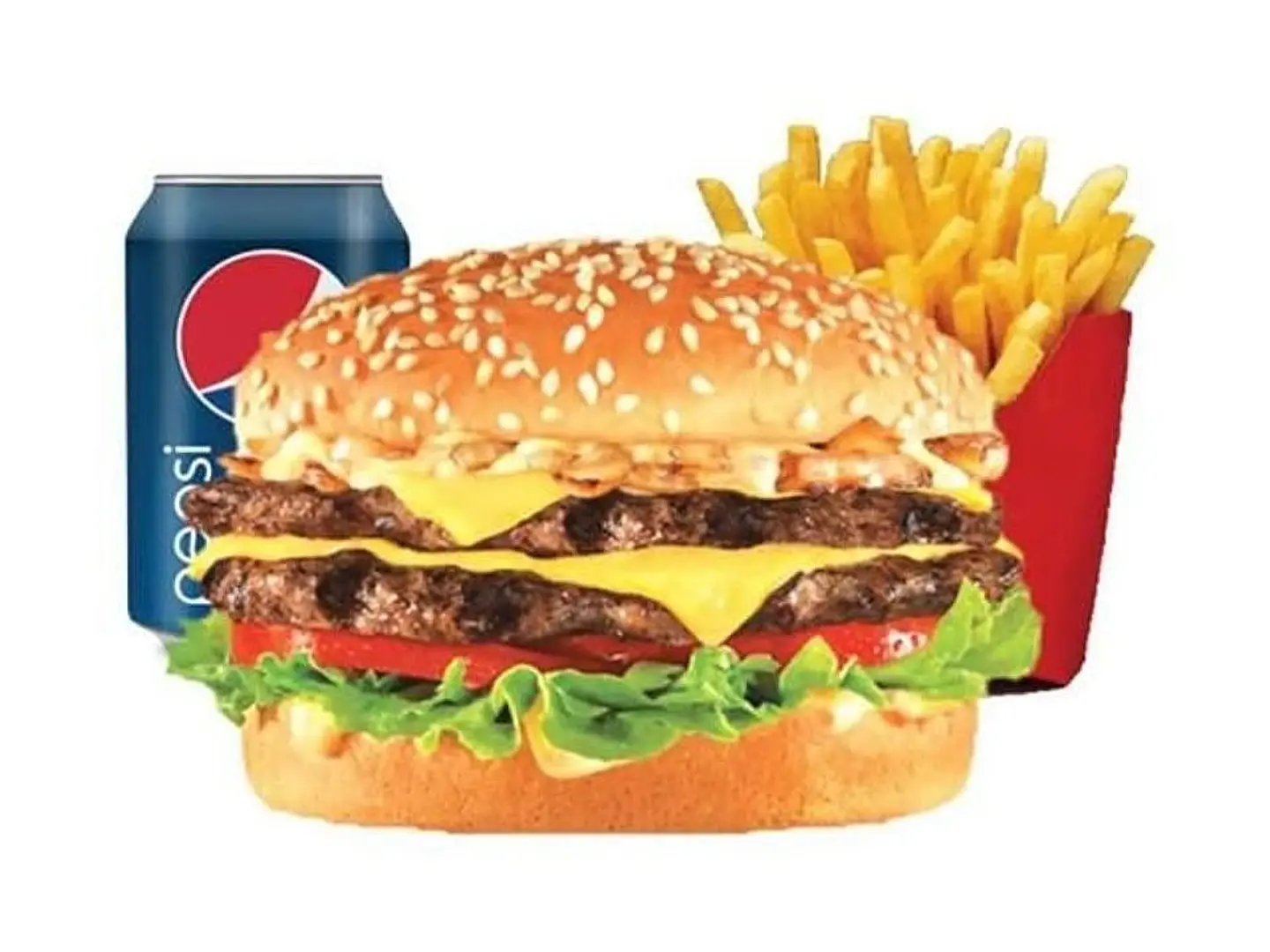 Double Beef Burger Meal