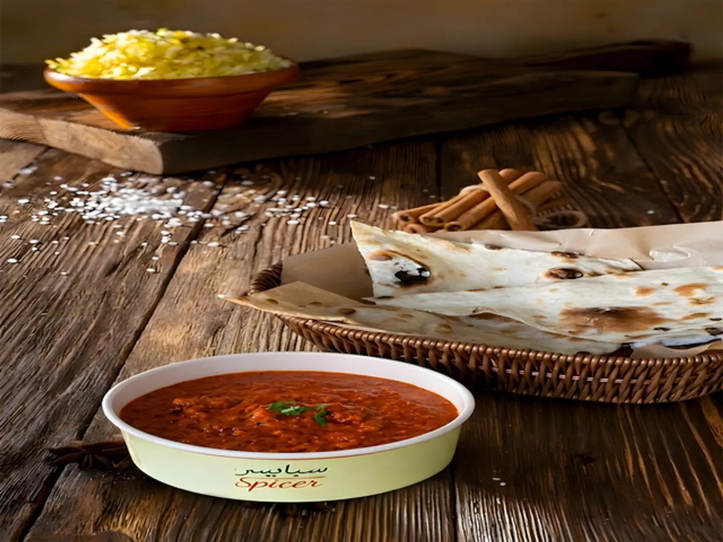 Chicken Masala With Naan Bread