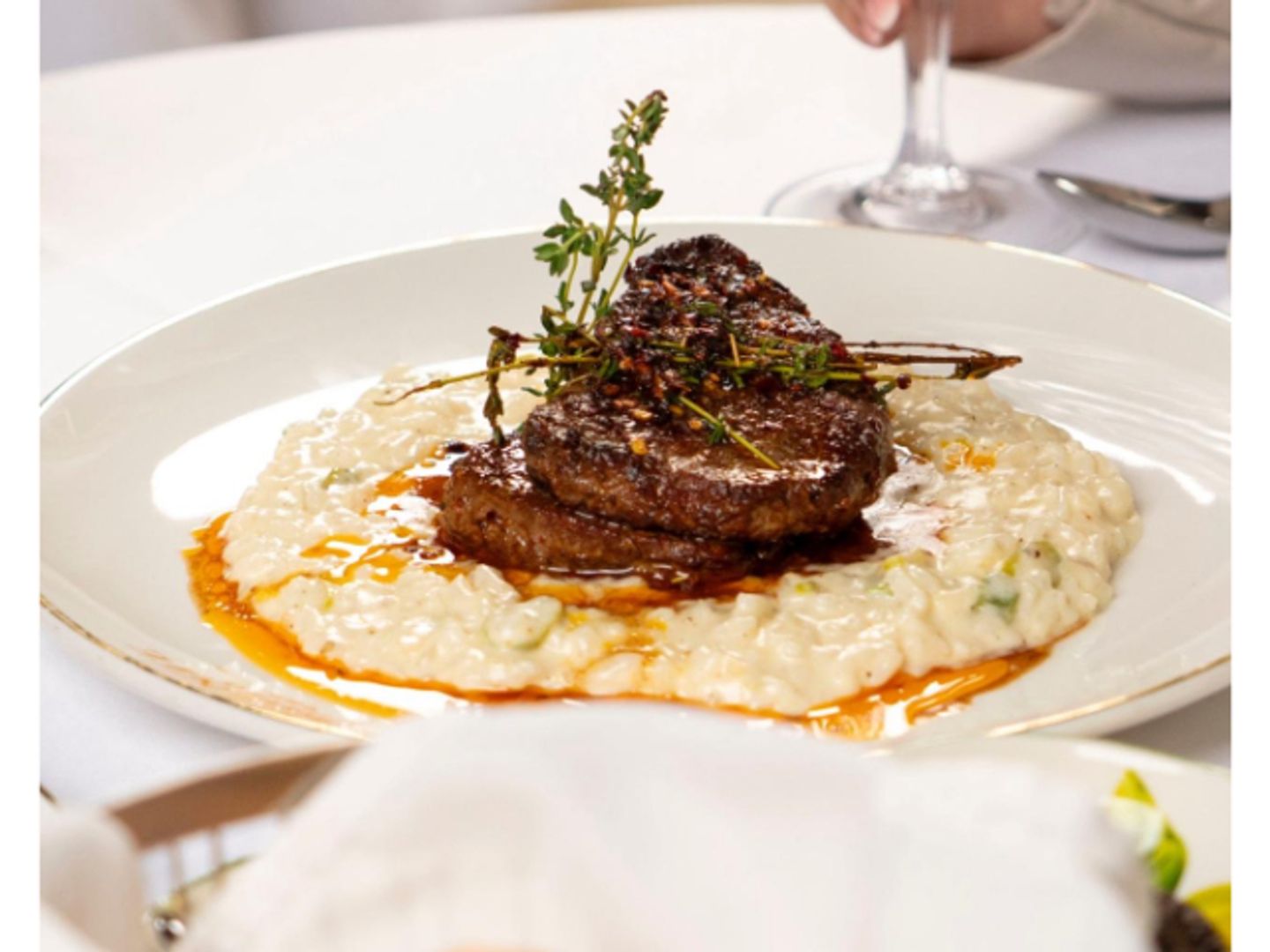 Beef Tenderloin With Risotto