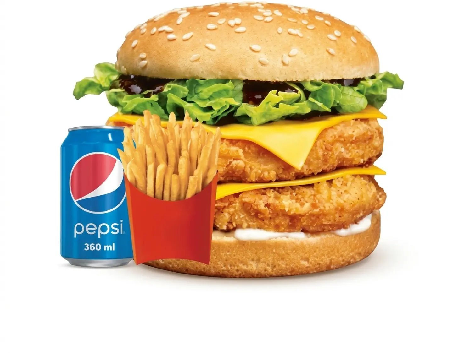 وجبة برجر دجاج دبل