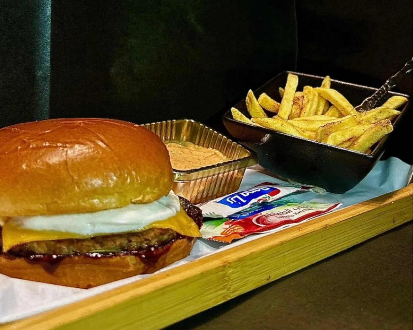 Beef Burger Meal With Pepsi And Fries