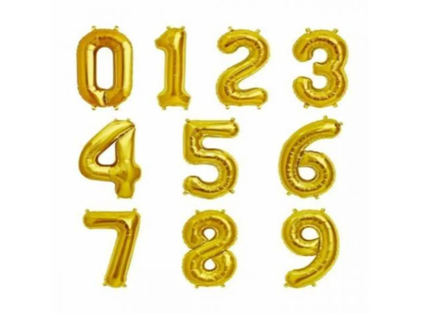بالون هيليوم ارقام كبيرة ذهبية