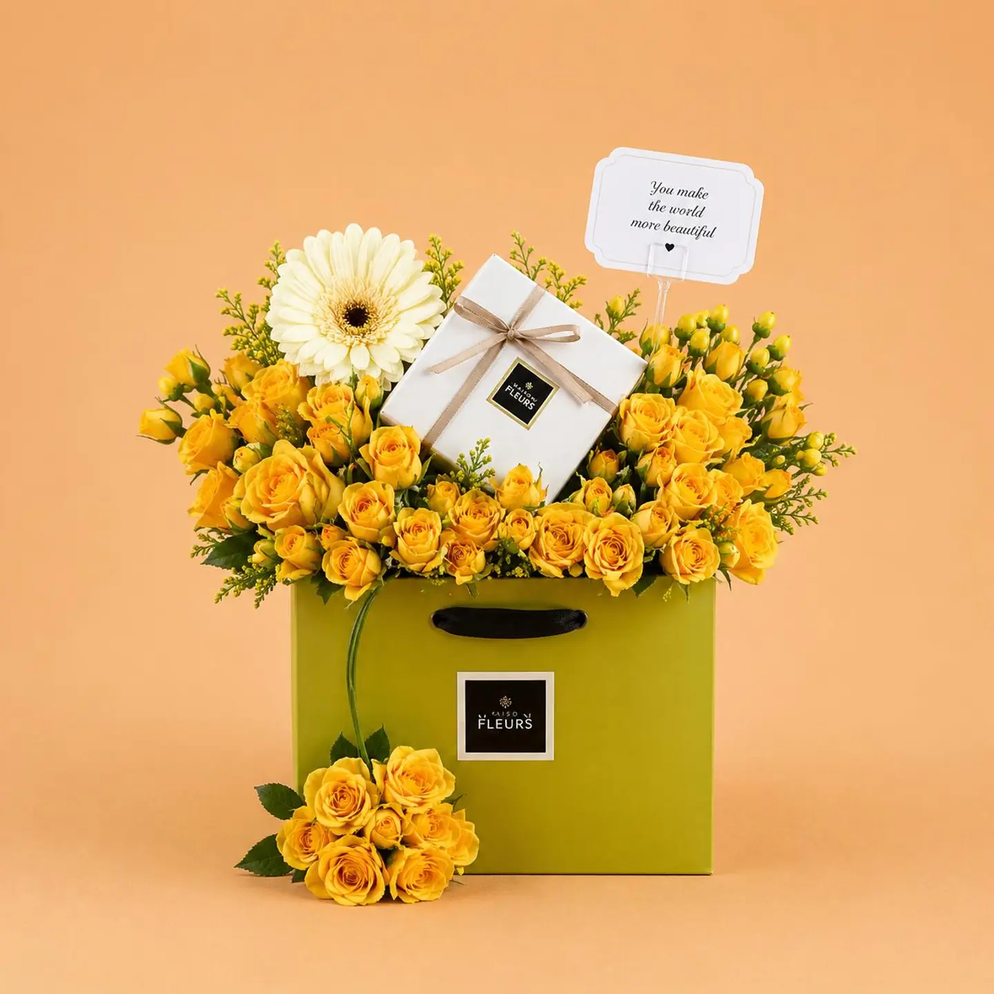 Yellow Roses With Patchi