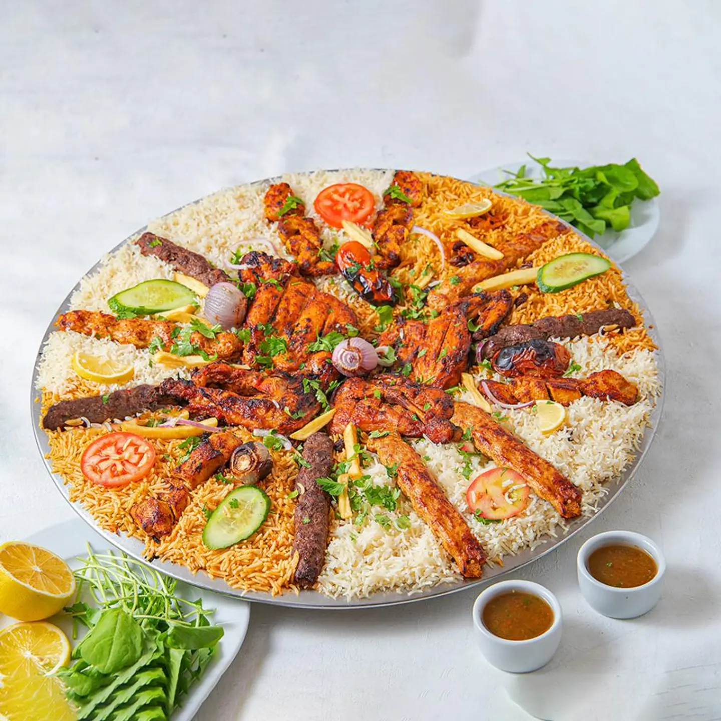 Grilled Meat With Rice Serving