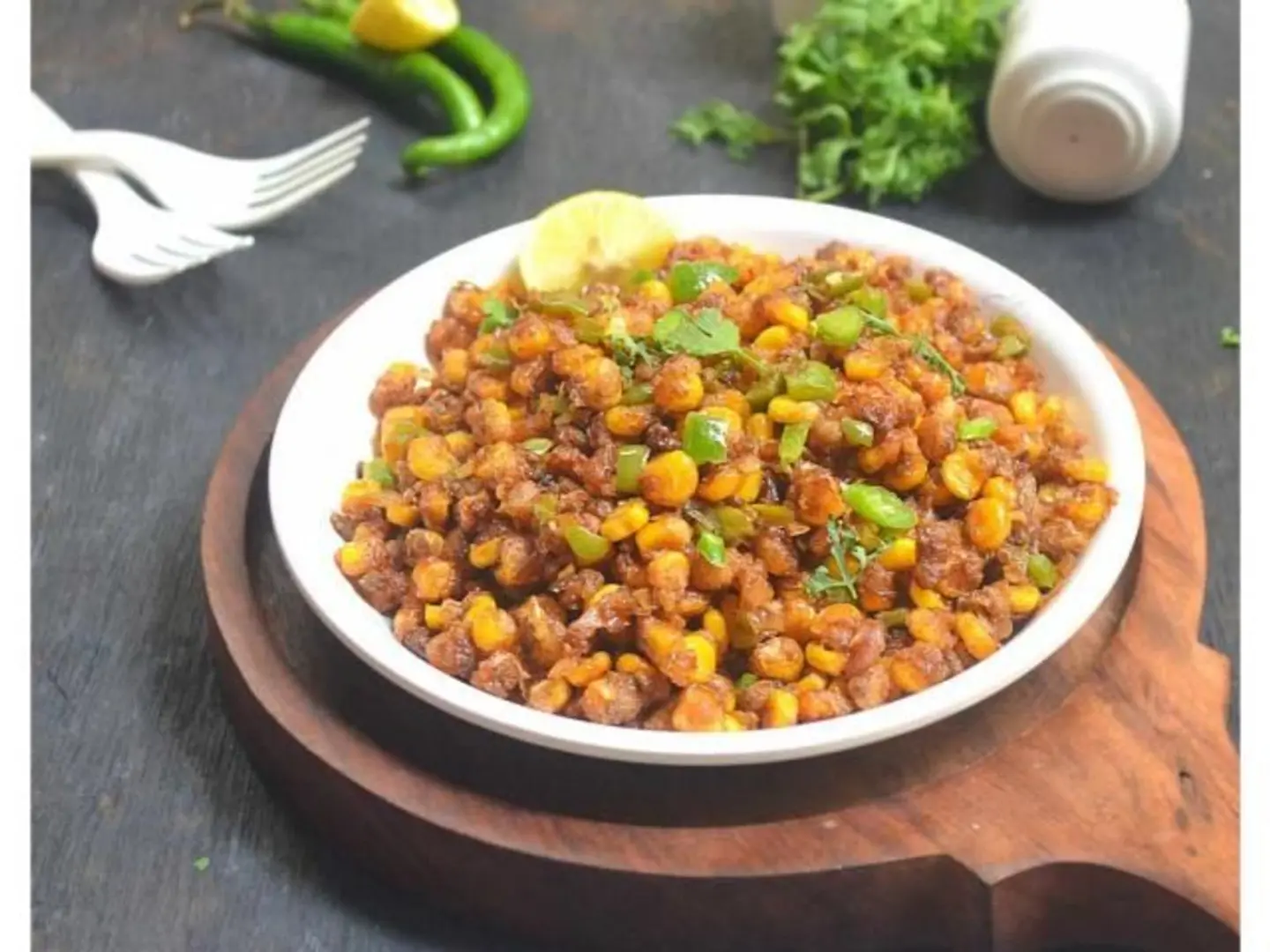 ذرة مقرمشة بالملح والفلفل