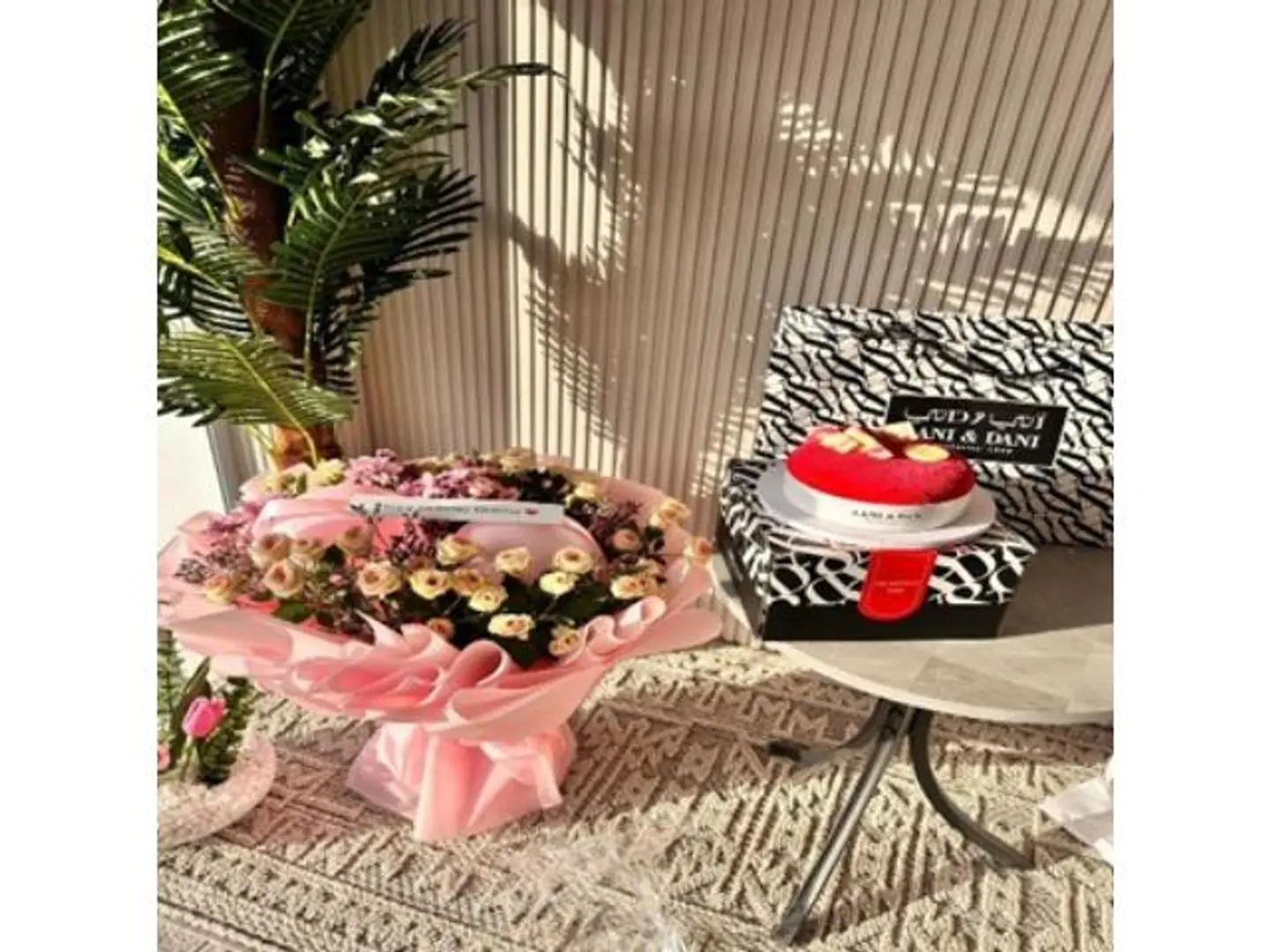 Me And Danny Cake With Roses